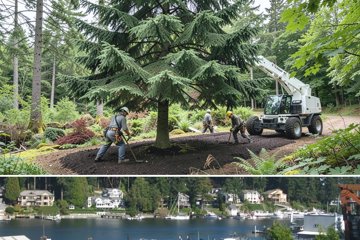Wind damage cleanup in Gig Harbor, Pierce County, WA - This service is performed year-round in response to high winds but requires extra caution during wet winter months when ground...