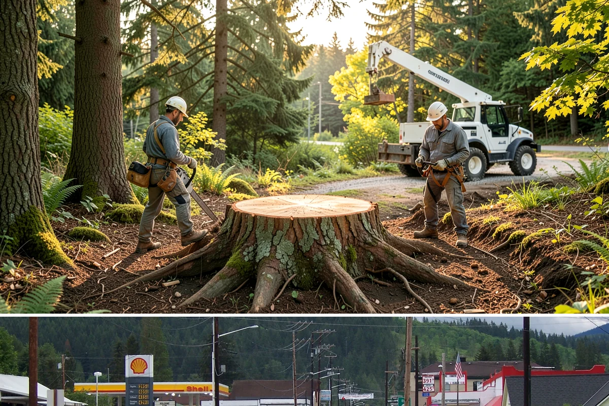 Wind damage cleanup in Granite Falls, Snohomish County, WA - This service is performed year-round in response to high winds but requires extra caution during wet winter months when ground...
