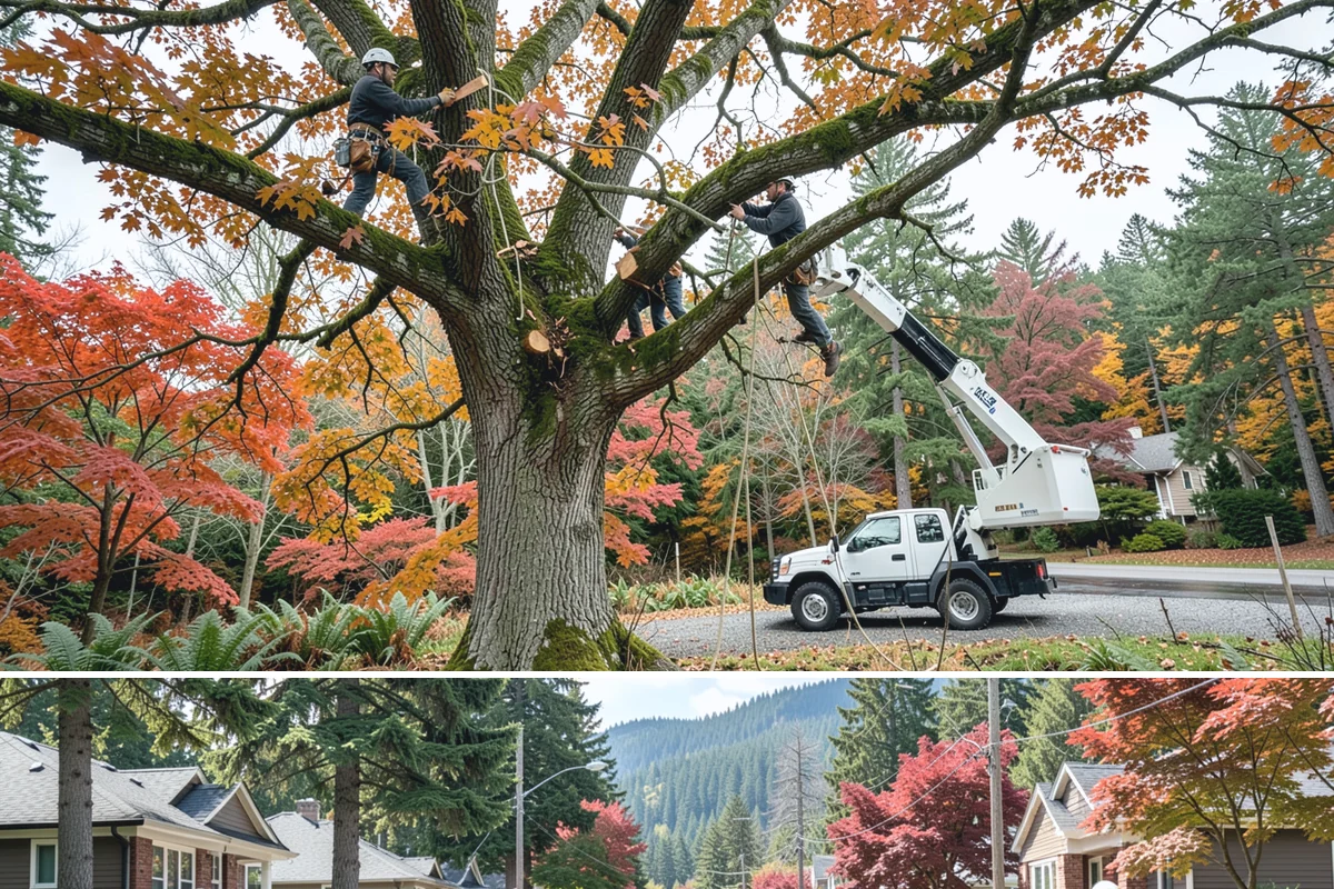 Wind damage cleanup in Hunts Point, King County, WA - This service is performed year-round in response to high winds but requires extra caution during wet winter months when ground...