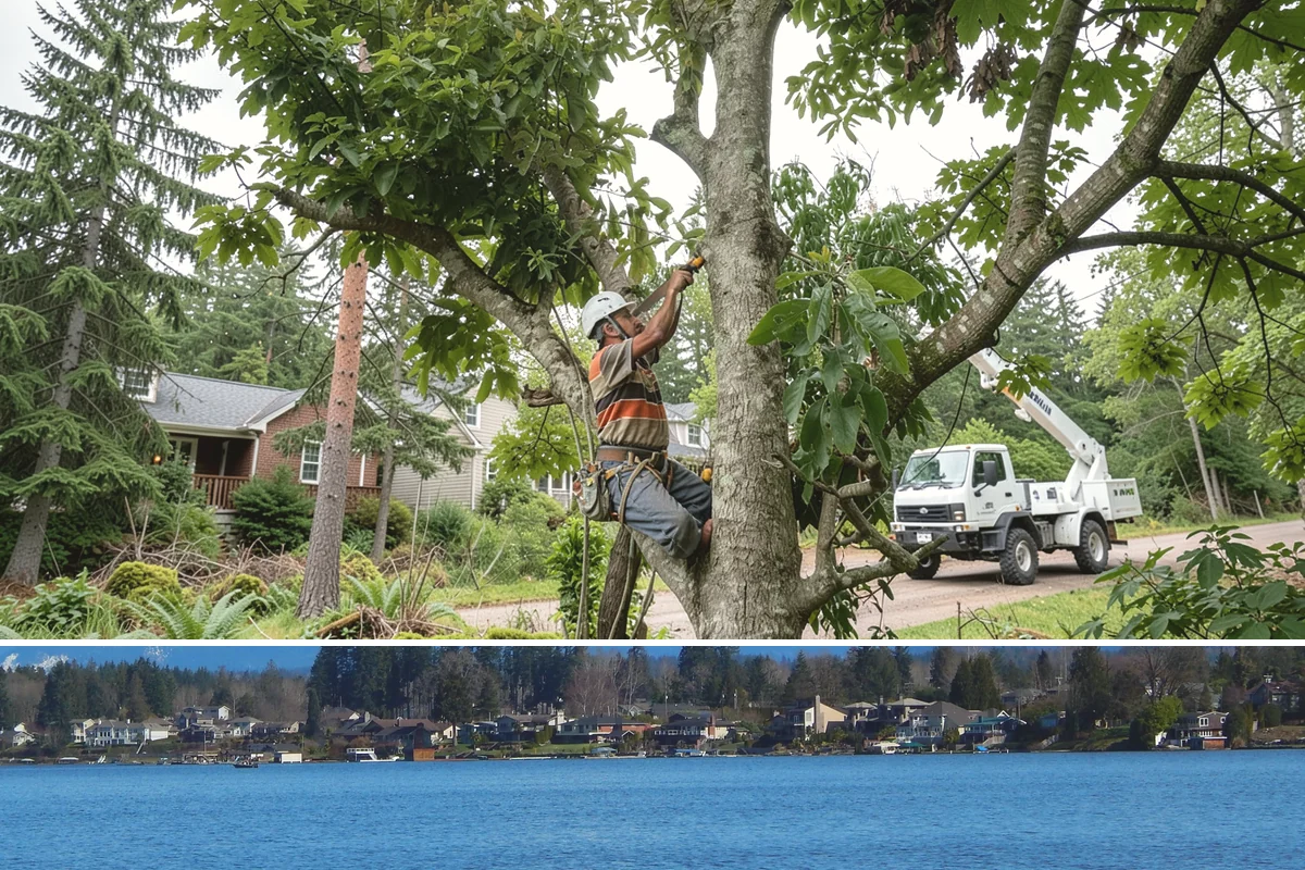 Wind damage cleanup in Lake Stevens, Snohomish County, WA - This service is performed year-round in response to high winds but requires extra caution during wet winter months when ground...