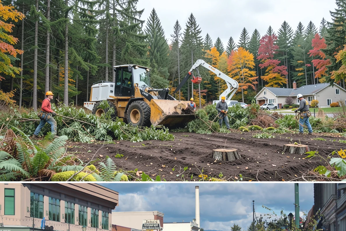 Wind damage cleanup in Monroe, Snohomish County, WA - This service is performed year-round in response to high winds but requires extra caution during wet winter months when ground...
