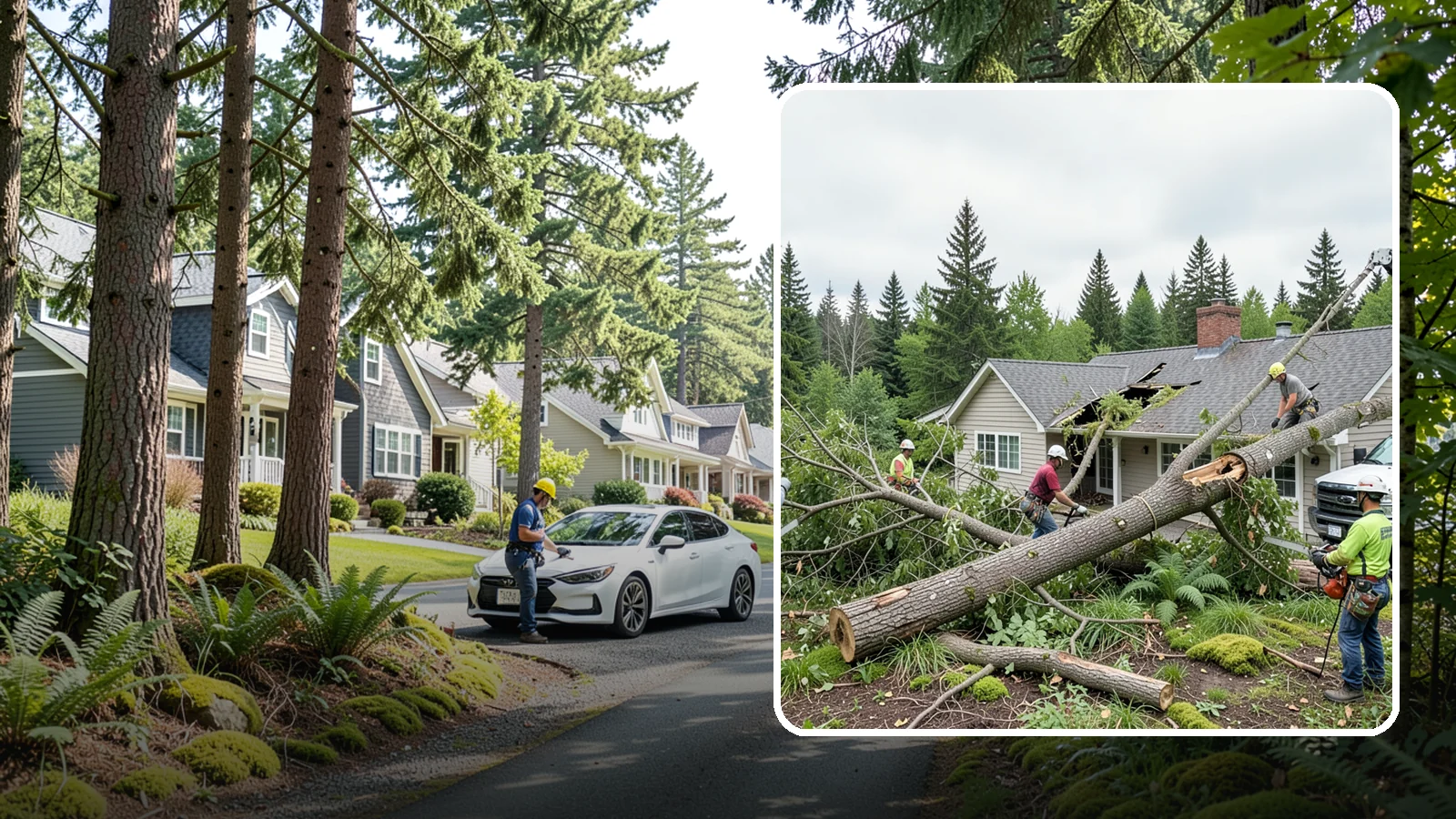 Wind damage cleanup in Normandy Park, King County, WA - Cleanup and make-safe work after wind damage.