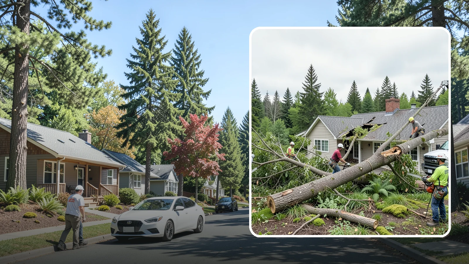 Wind damage cleanup in Orting, Pierce County, WA - Cleanup and make-safe work after wind damage.