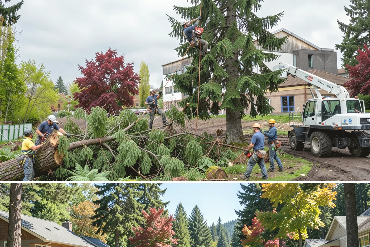 Wind damage cleanup in Orting, Pierce County, WA - This service is performed year-round in response to high winds but requires extra caution during wet winter months when ground...