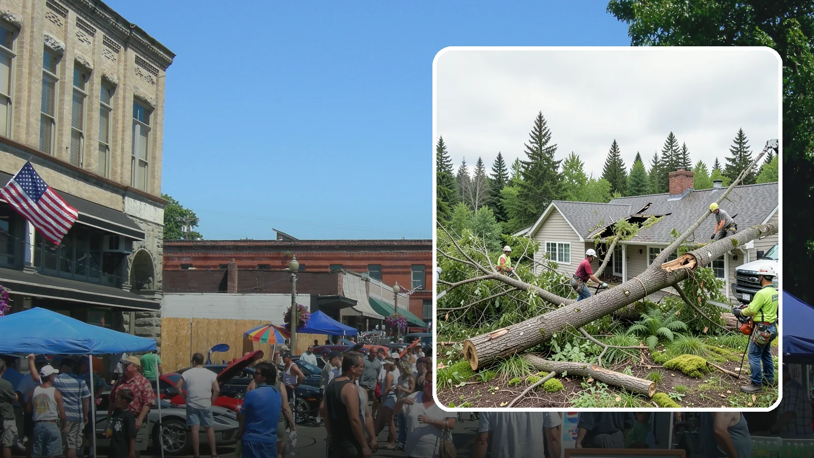 Wind damage cleanup in Snohomish, Snohomish County, WA - Cleanup and make-safe work after wind damage.