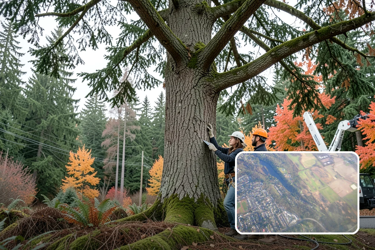 Wood chipping in Algona, King County, WA - Turns removed wood and debris into usable products
