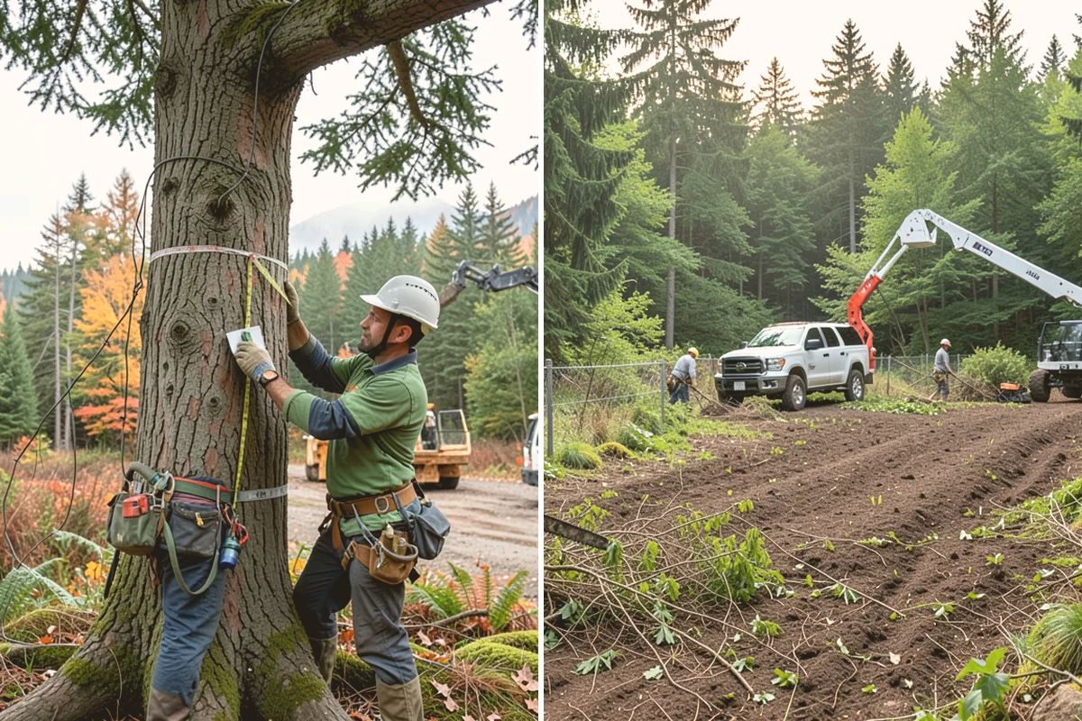 Wood chipping in Algona, King County, WA - Sort material by type and size
