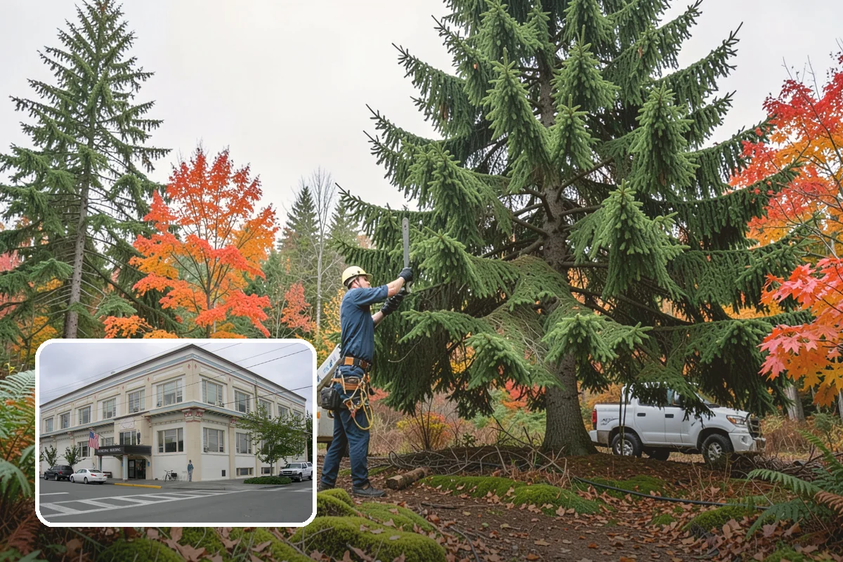 Wood chipping in Anacortes, Skagit County, WA - Turns removed wood and debris into usable products