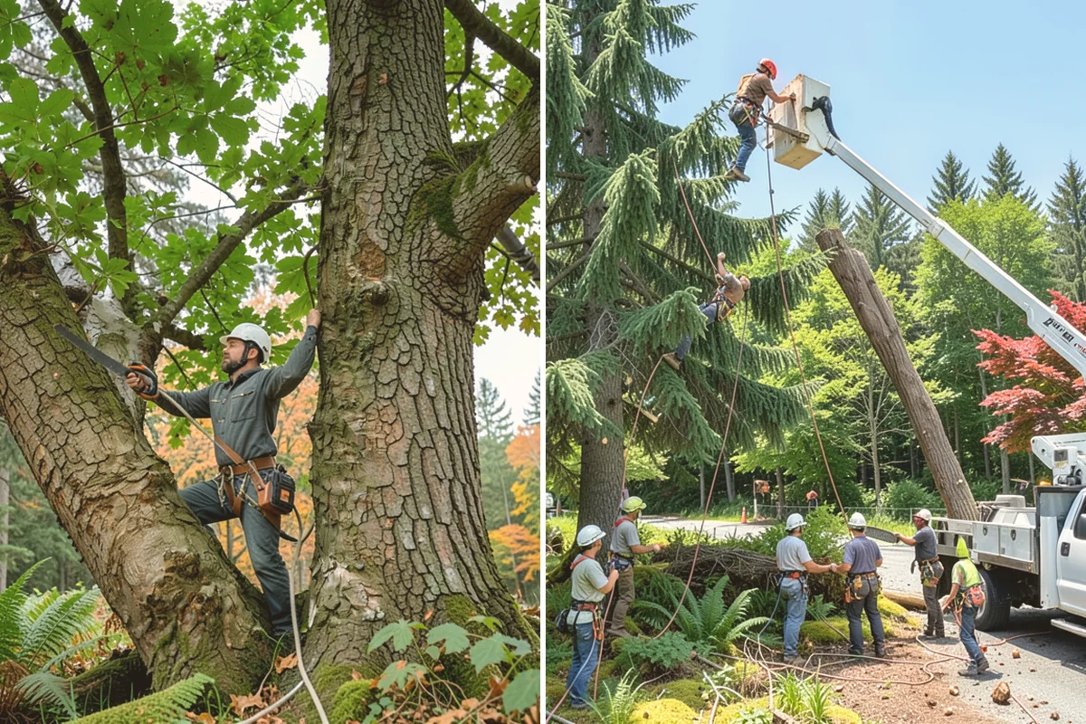 Wood chipping in Bellevue, King County, WA - Sort material by type and size