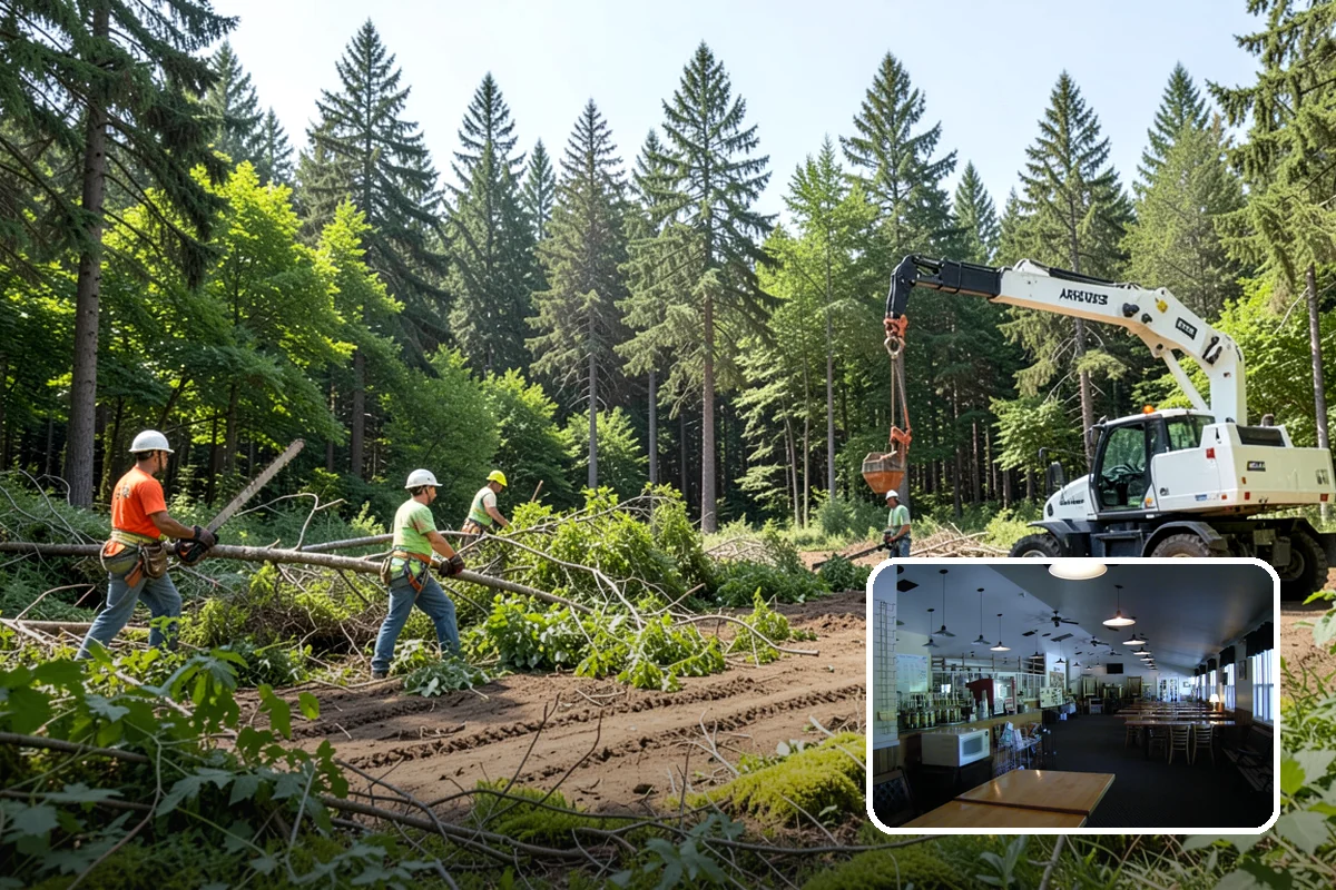 Wood chipping in Black Diamond, King County, WA - Turns removed wood and debris into usable products