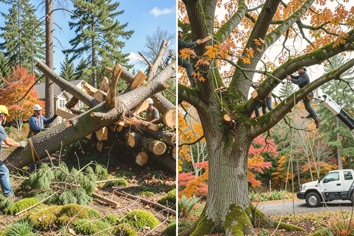 Wood chipping in Bothell, King County, WA - Sort material by type and size