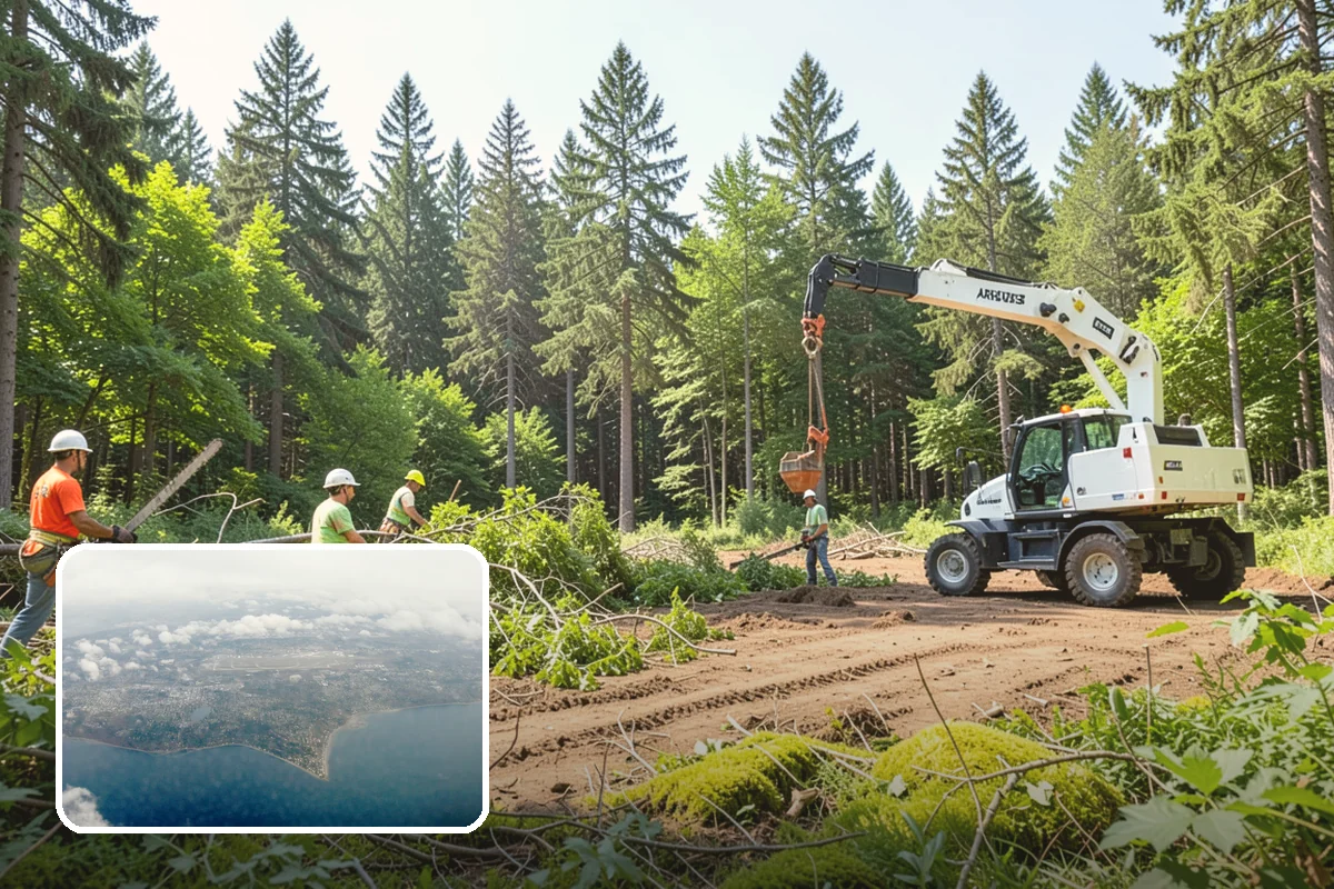 Wood chipping in Burien, King County, WA - Turns removed wood and debris into usable products