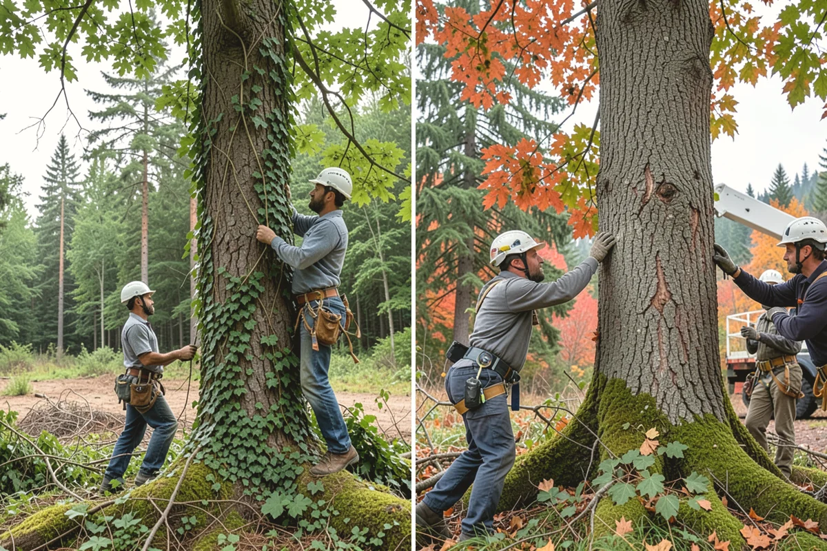 Wood chipping in Carnation, King County, WA - Sort material by type and size