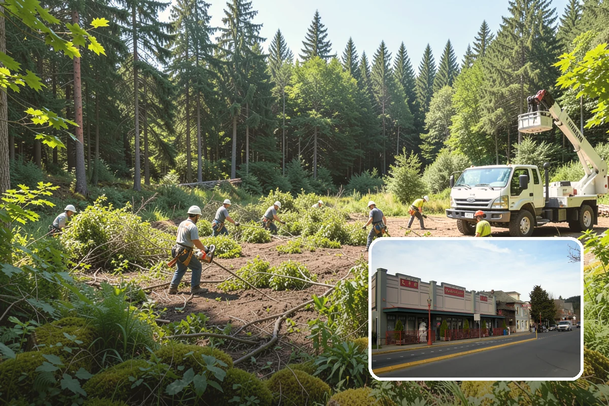 Wood chipping in Issaquah, King County, WA - Turns removed wood and debris into usable products