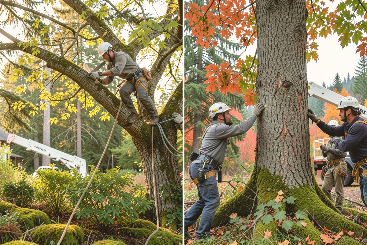 Wood chipping in Langley, Island County, WA - Sort material by type and size