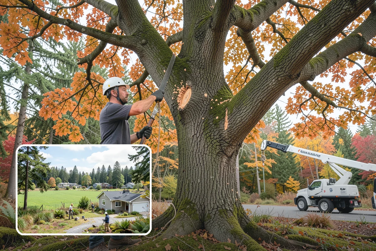 Wood chipping in Lyman, Skagit County, WA - Turns removed wood and debris into usable products