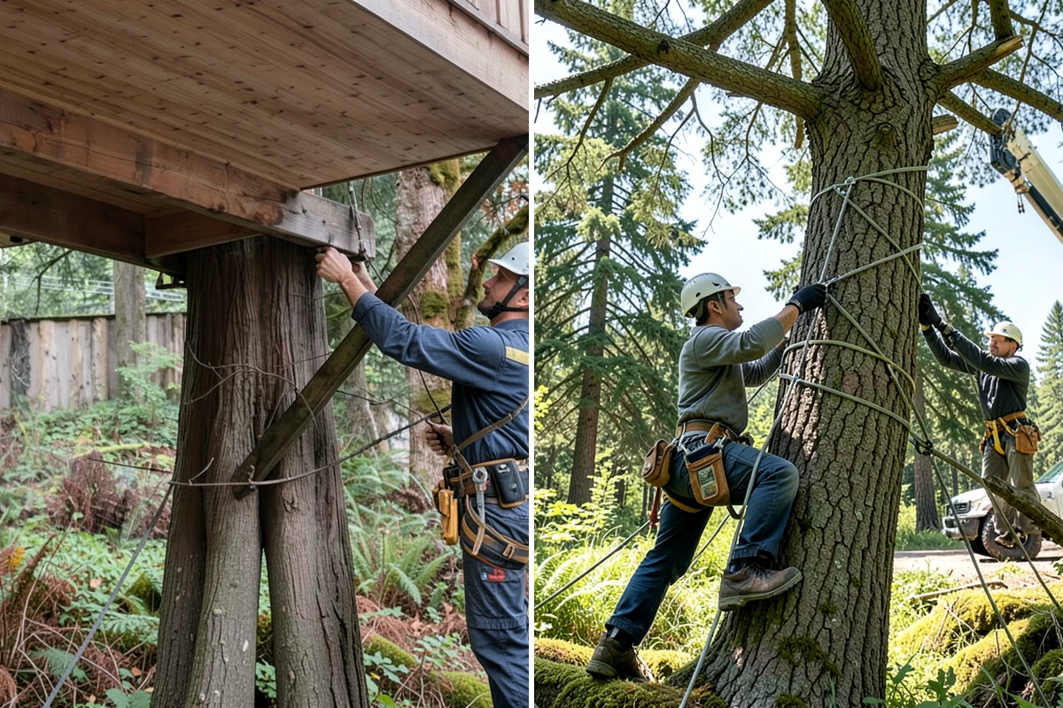 Wood chipping in Lyman, Skagit County, WA - Sort material by type and size