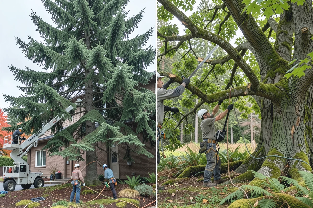 Wood chipping in Marysville, Snohomish County, WA - Sort material by type and size