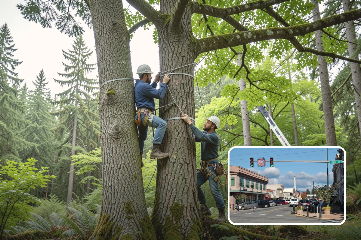 Wood chipping in Monroe, Snohomish County, WA - Turns removed wood and debris into usable products