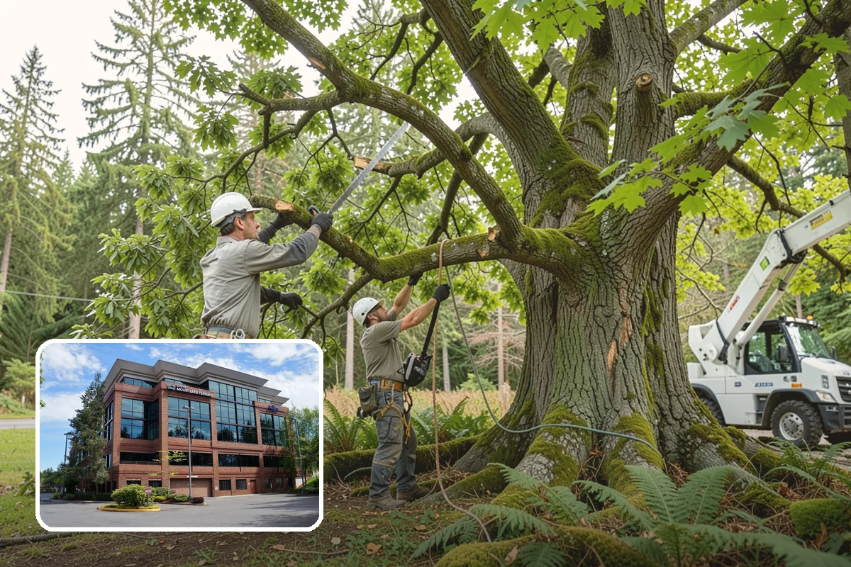 Wood chipping in Mountlake Terrace, Snohomish County, WA - Turns removed wood and debris into usable products