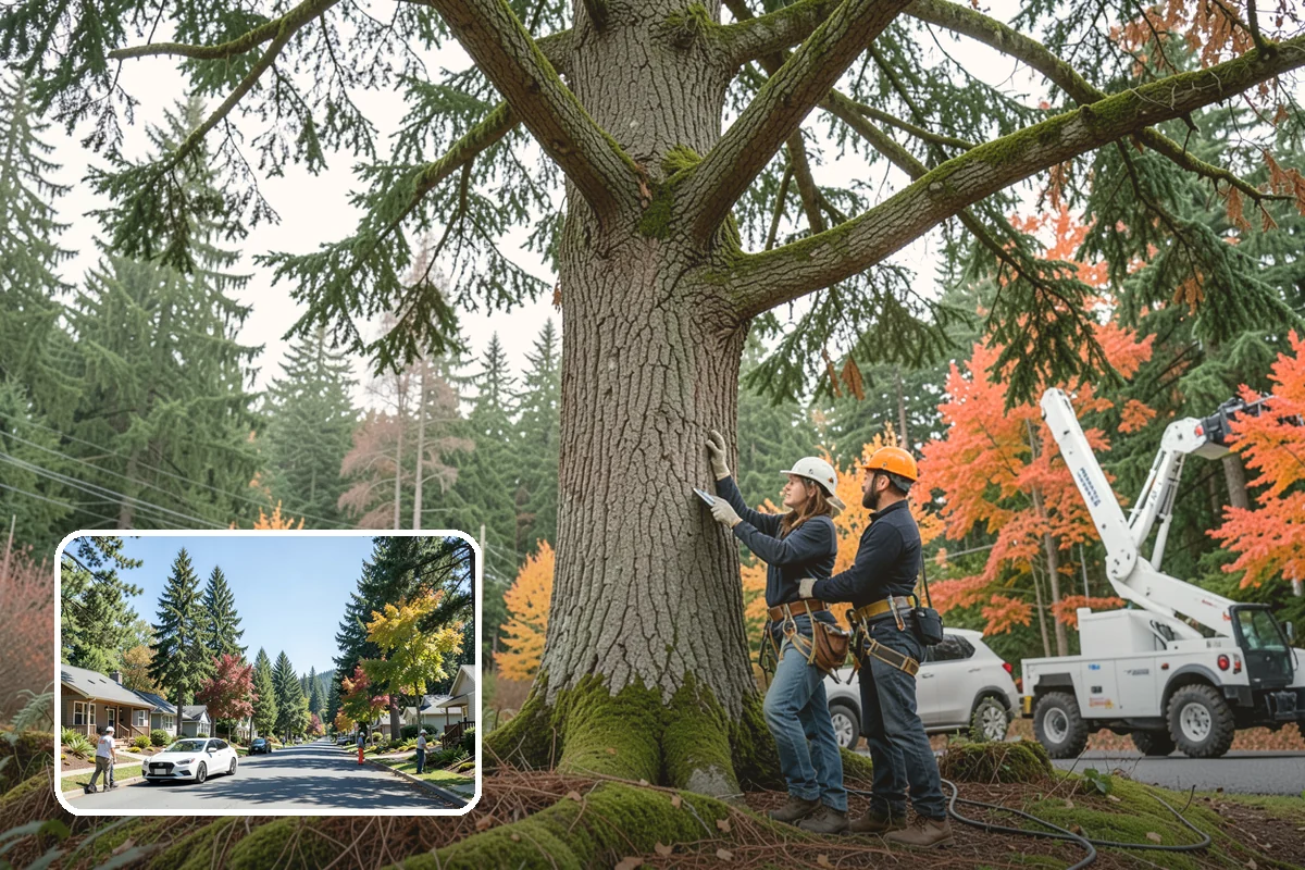 Wood chipping in Orting, Pierce County, WA - Turns removed wood and debris into usable products