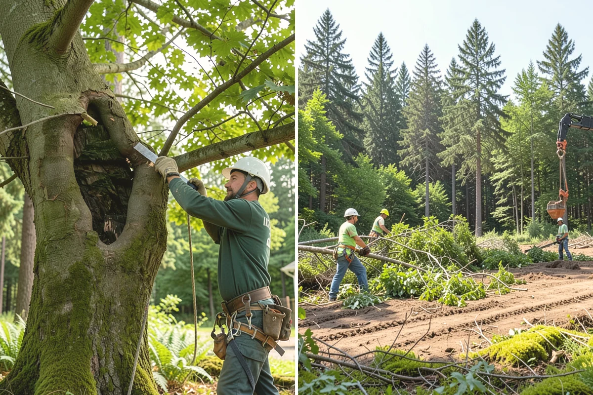 Wood chipping in Ruston, Pierce County, WA - Sort material by type and size