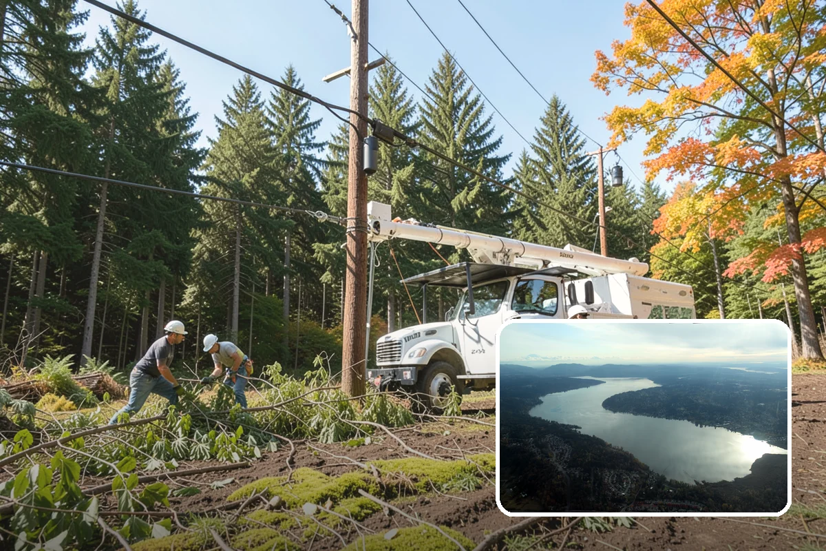 Wood chipping in Sammamish, King County, WA - Turns removed wood and debris into usable products