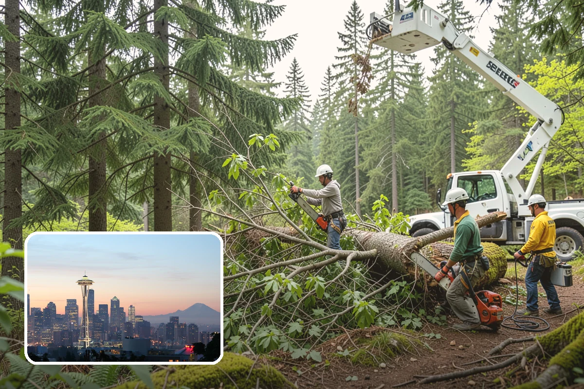 Wood chipping in Seattle, King County, WA - Turns removed wood and debris into usable products