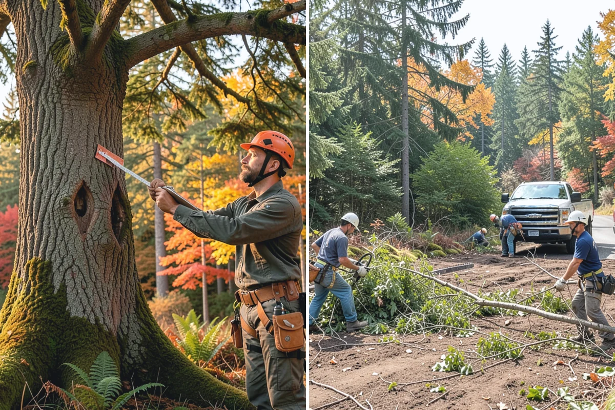 Wood chipping in Skykomish, King County, WA - Sort material by type and size