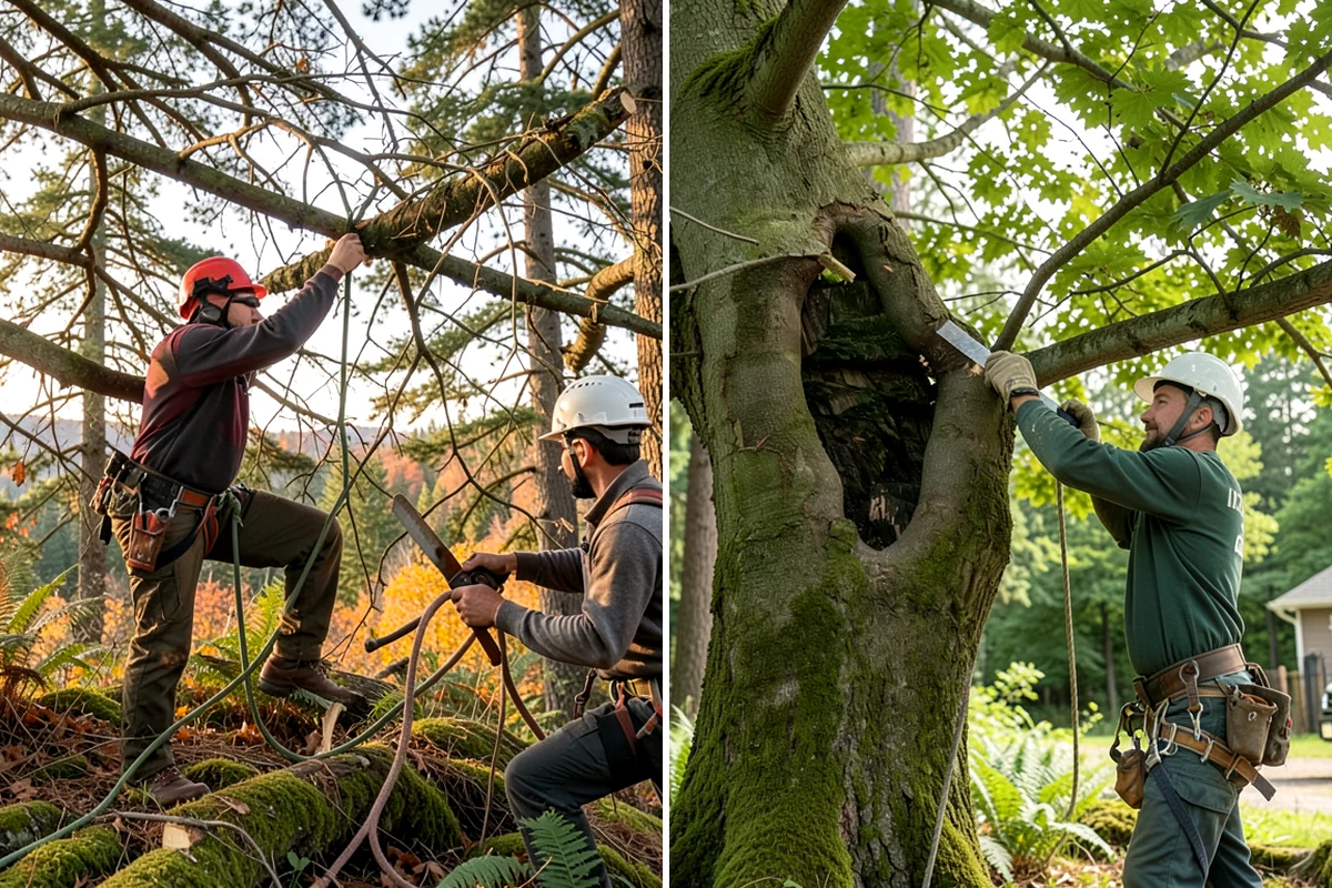 Wood chipping in Snoqualmie, King County, WA - Sort material by type and size