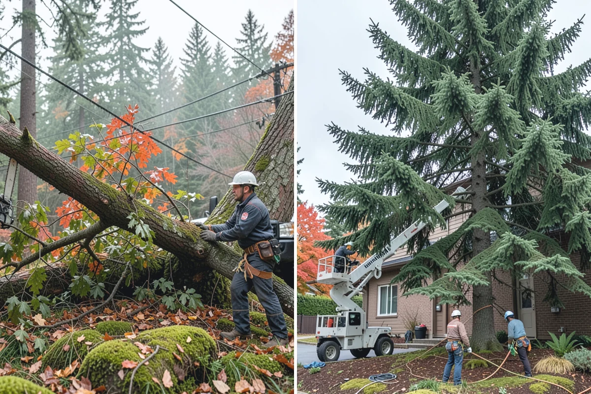 Wood chipping in South Prairie, Pierce County, WA - Sort material by type and size