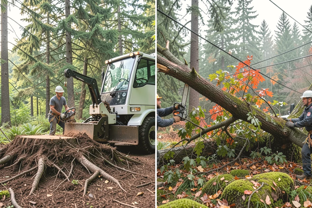 Wood chipping in University Place, Pierce County, WA - Sort material by type and size