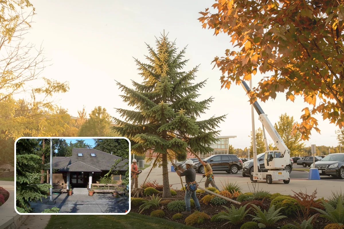 Wood chipping in Yarrow Point, King County, WA - Turns removed wood and debris into usable products