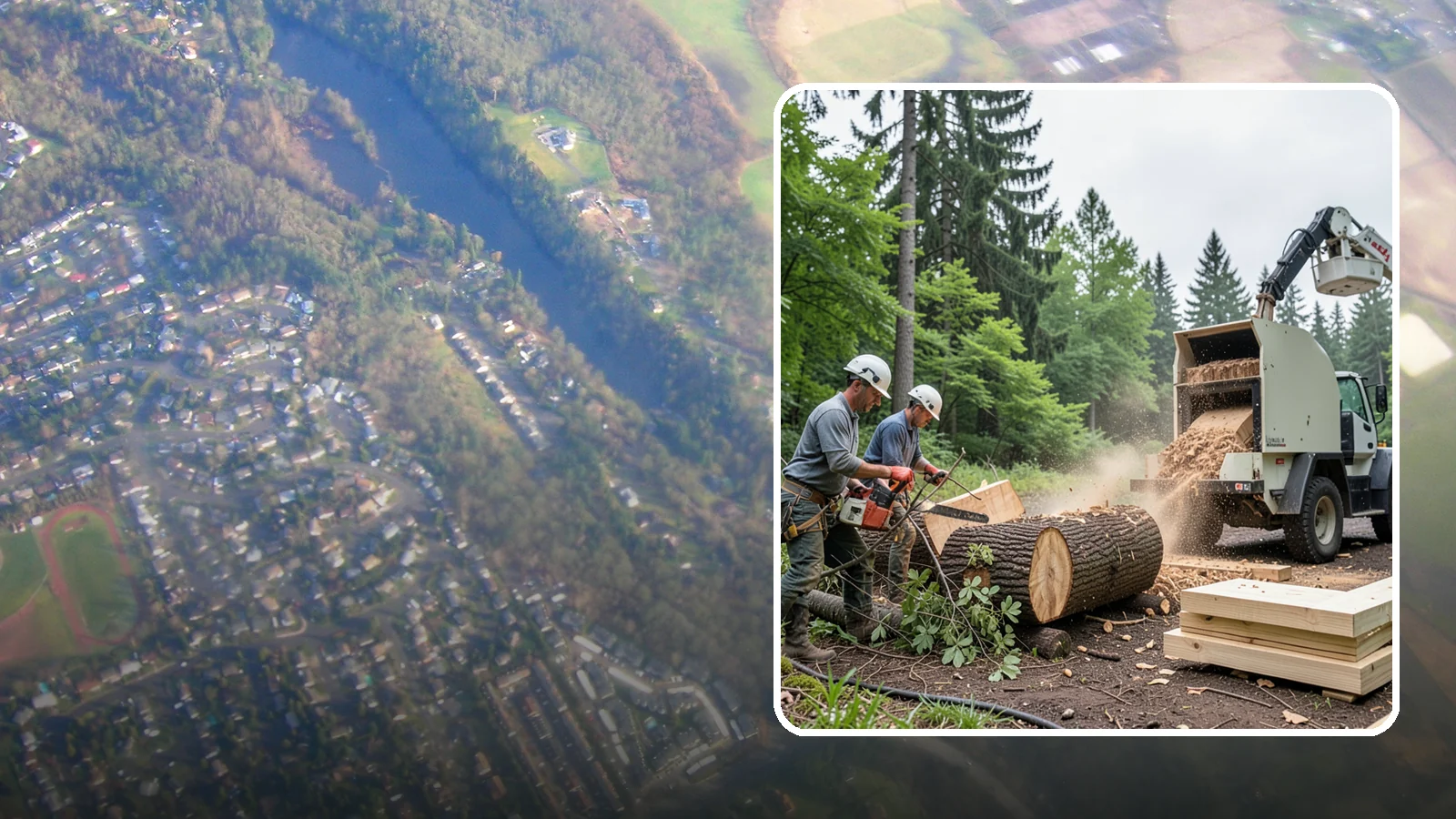 Wood milling in Algona, King County, WA - The milling of logs into usable slabs or boards.