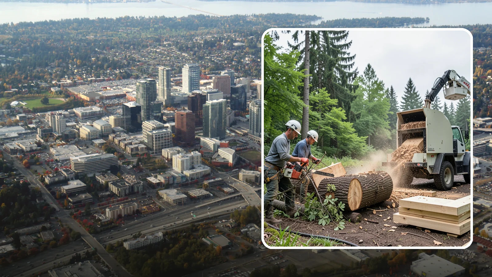 Wood milling in Bellevue, King County, WA - The milling of logs into usable slabs or boards.