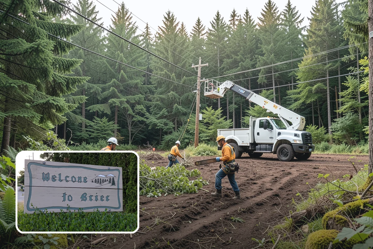 Wood milling in Brier, Snohomish County, WA - Turns removed wood and debris into usable products