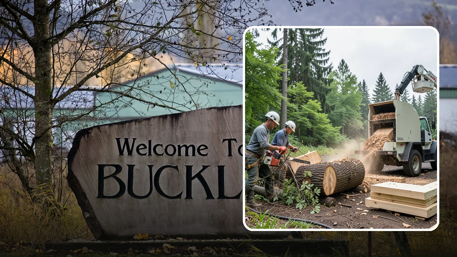 Wood milling in Buckley, Pierce County, WA - The milling of logs into usable slabs or boards.