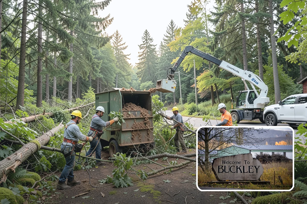 Wood milling in Buckley, Pierce County, WA - Turns removed wood and debris into usable products