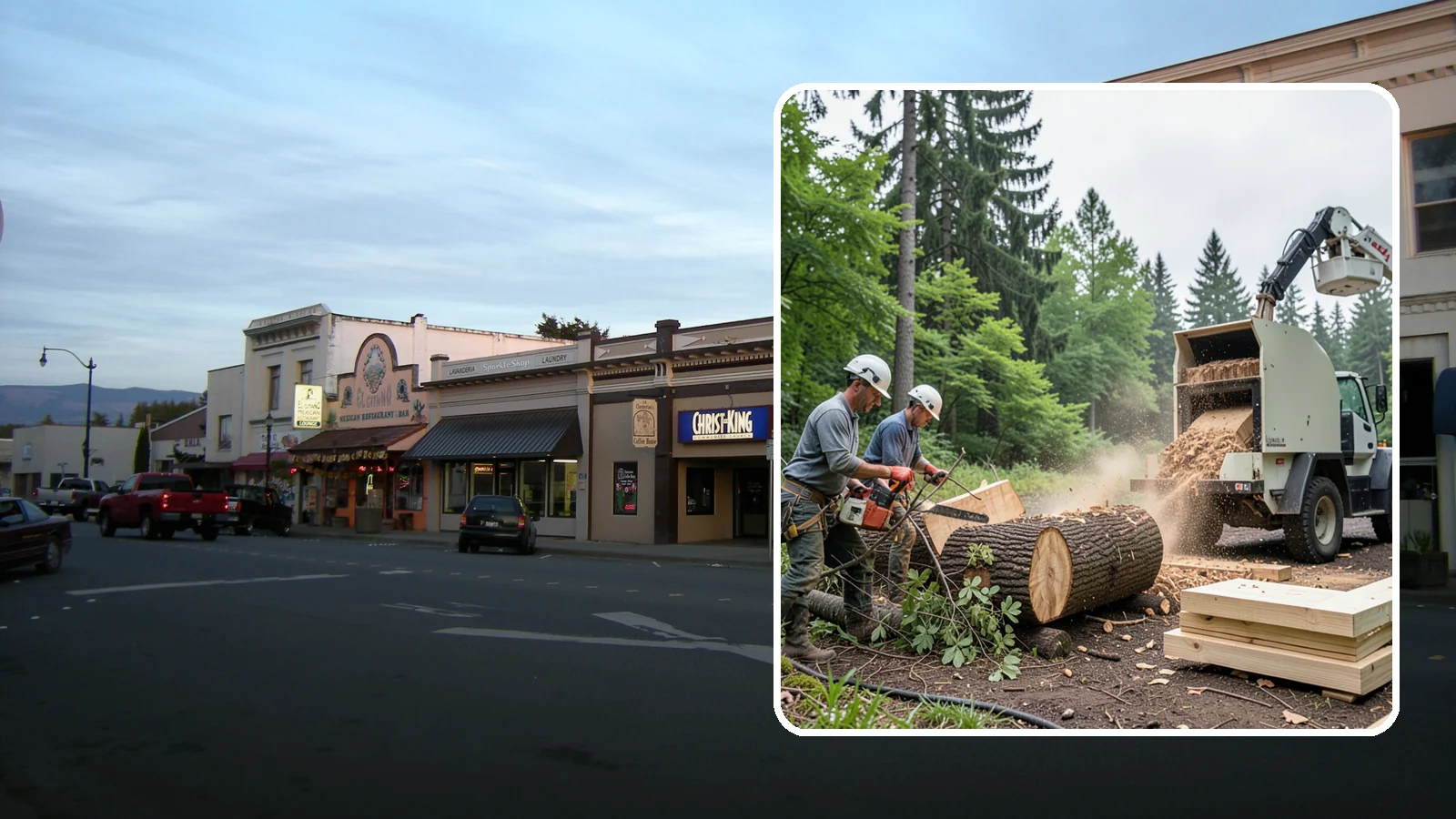 Wood milling in Burlington, Skagit County, WA - The milling of logs into usable slabs or boards.