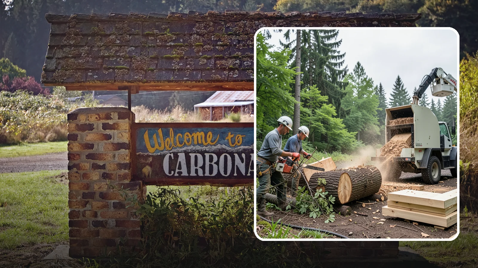 Wood milling in Carbonado, Pierce County, WA - The milling of logs into usable slabs or boards.