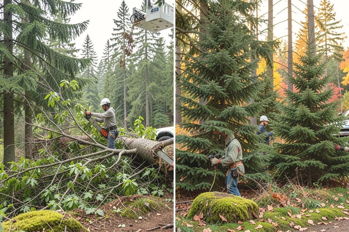 Wood milling in Carbonado, Pierce County, WA - Sort material by type and size