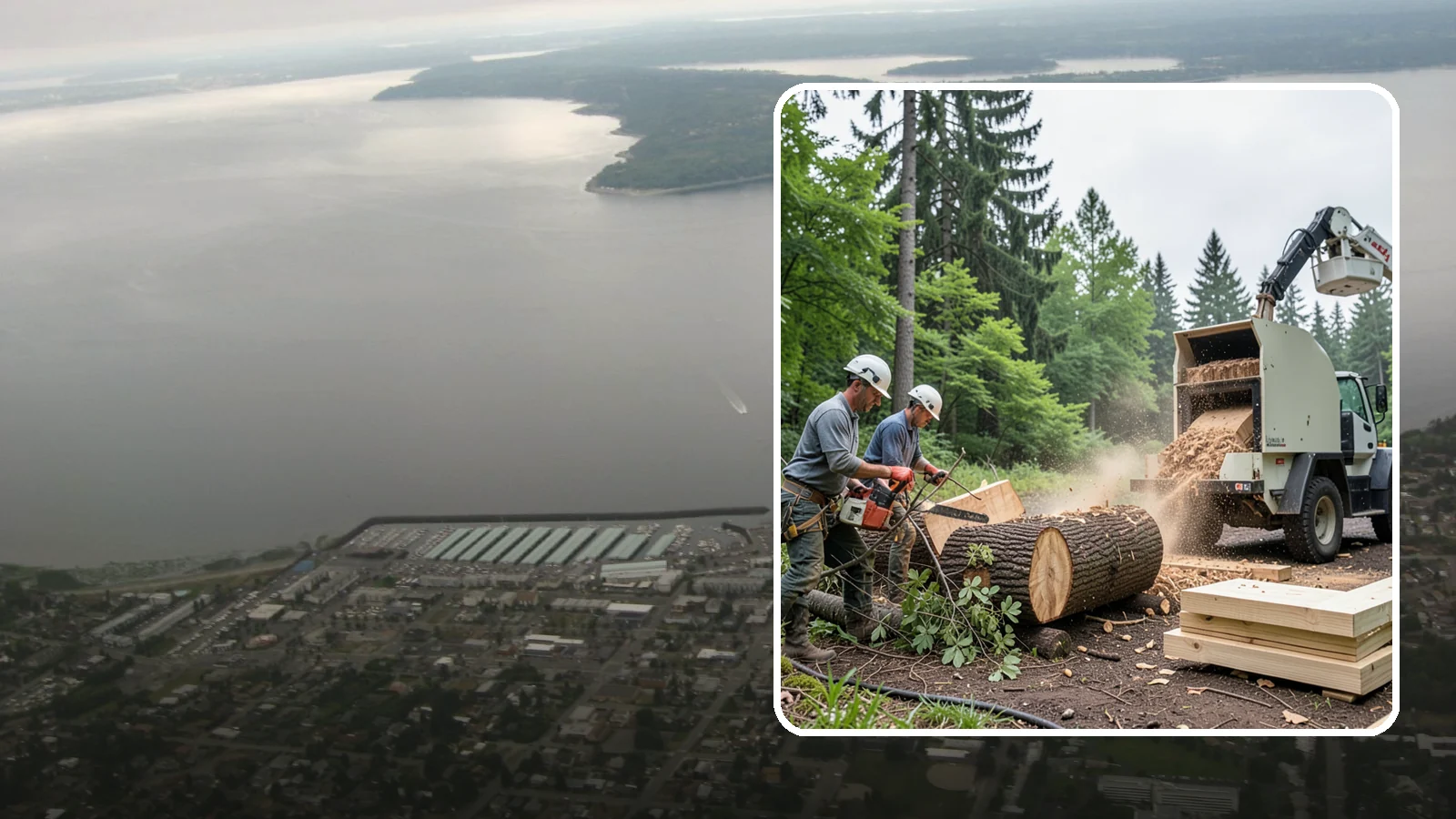 Wood milling in Des Moines, King County, WA - The milling of logs into usable slabs or boards.