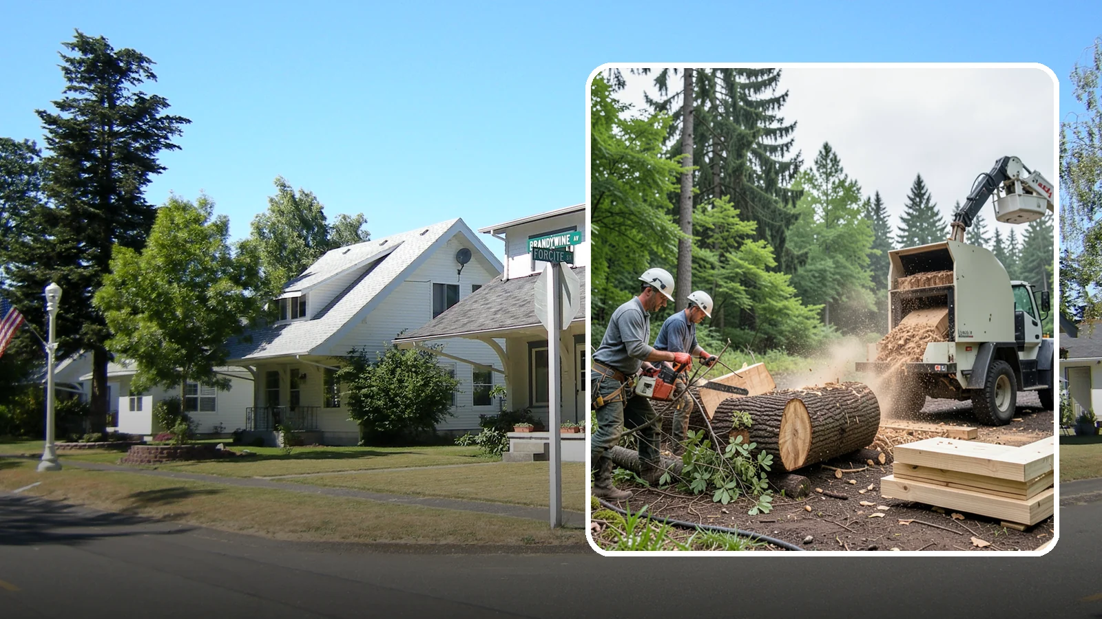 Wood milling in DuPont, Pierce County, WA - The milling of logs into usable slabs or boards.