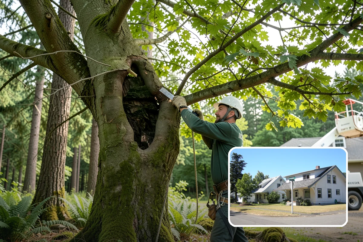 Wood milling in DuPont, Pierce County, WA - Turns removed wood and debris into usable products
