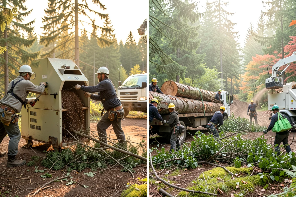 Wood milling in Everett, Snohomish County, WA - Sort material by type and size