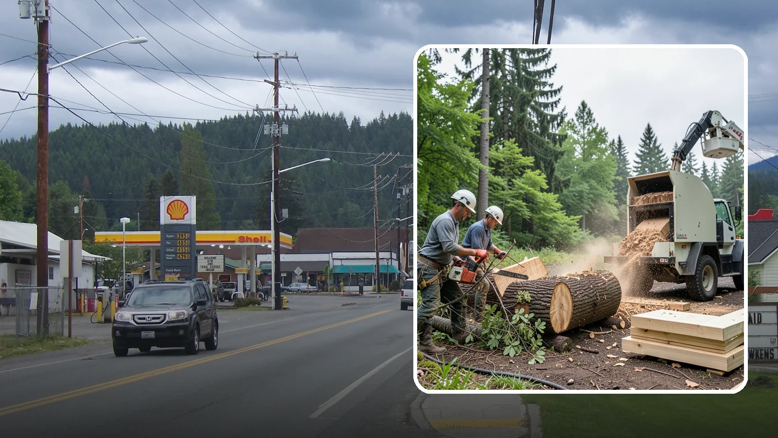 Wood milling in Granite Falls, Snohomish County, WA - The milling of logs into usable slabs or boards.
