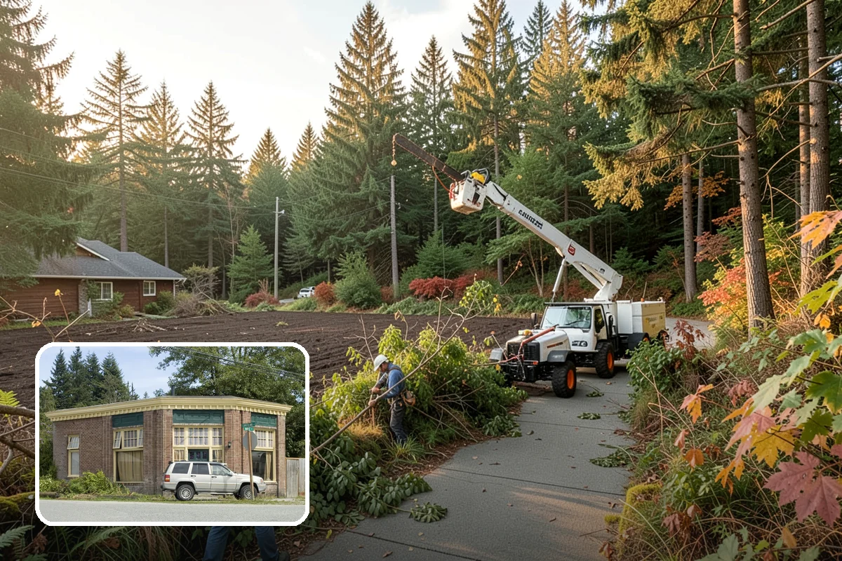 Wood milling in Hamilton, Skagit County, WA - Turns removed wood and debris into usable products