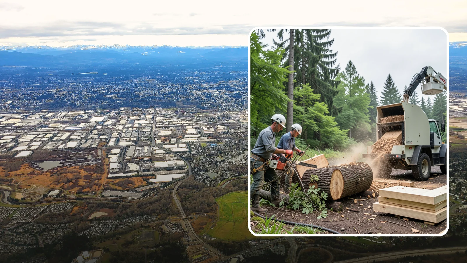 Wood milling in Kent, King County, WA - The milling of logs into usable slabs or boards.