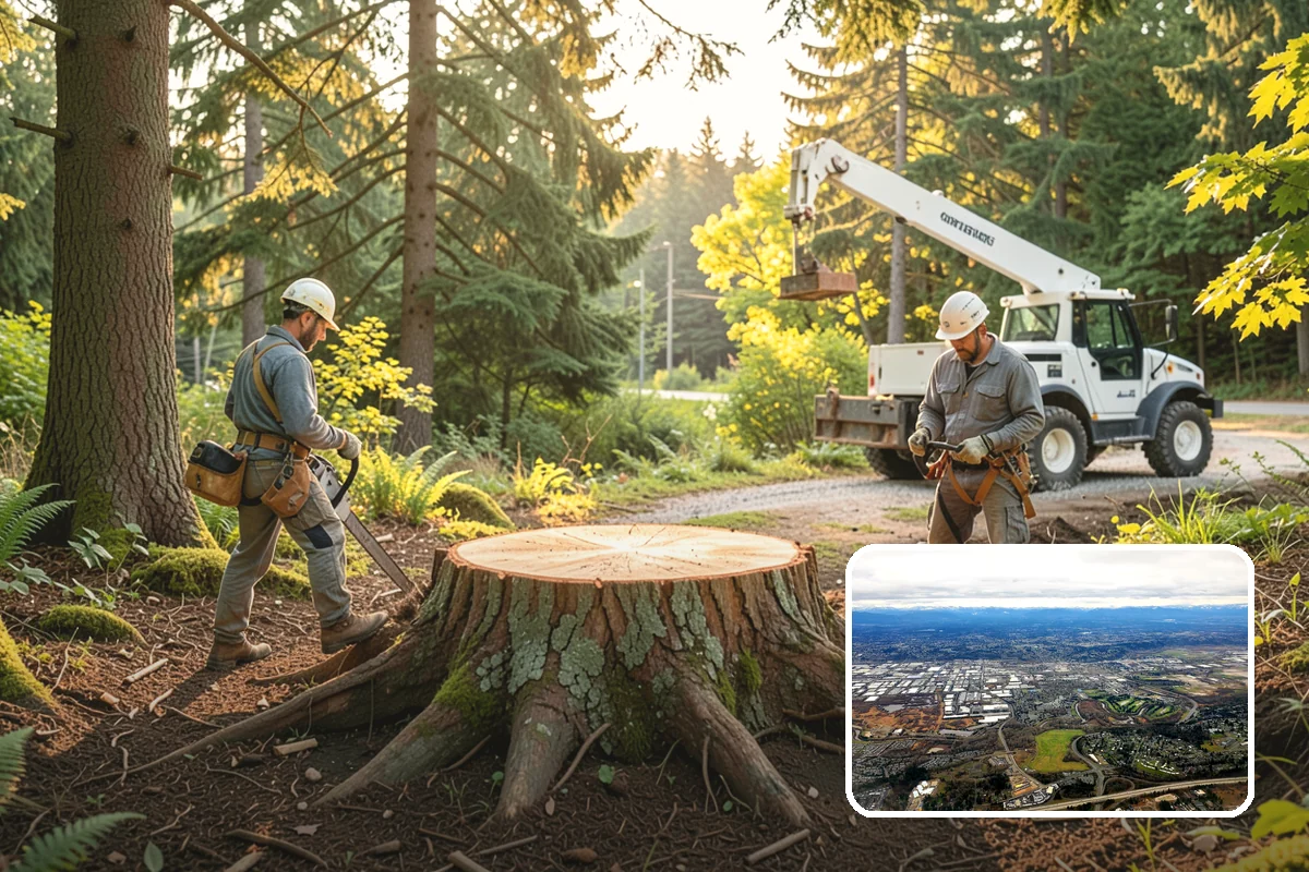 Wood milling in Kent, King County, WA - Turns removed wood and debris into usable products