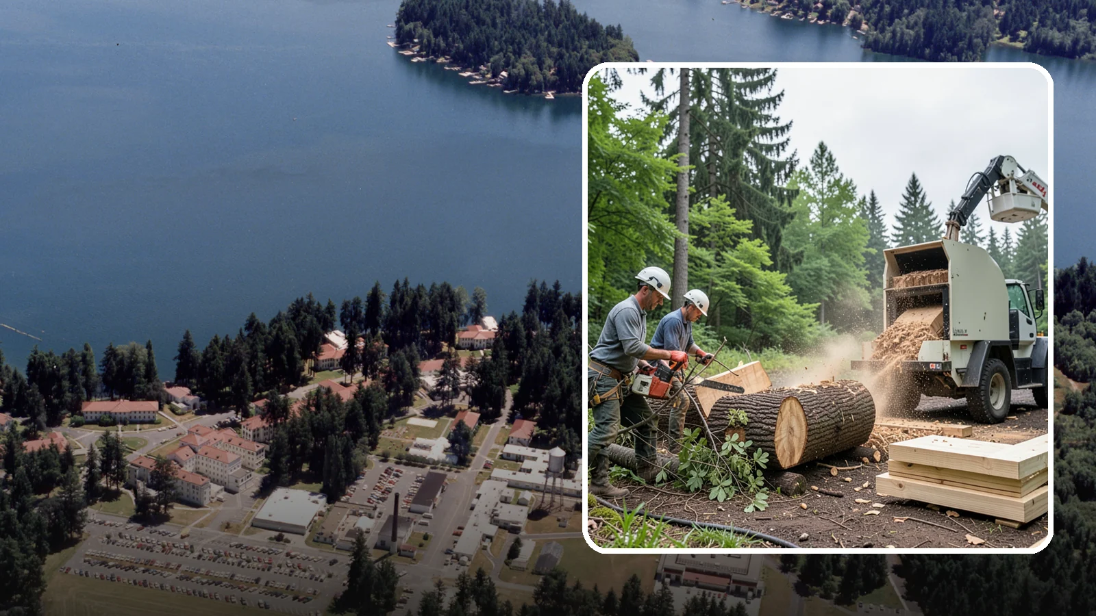 Wood milling in Lakewood, Pierce County, WA - The milling of logs into usable slabs or boards.